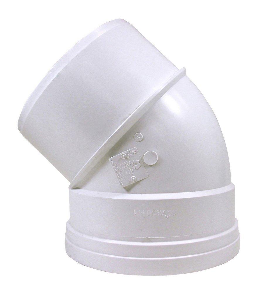 TRENCH TOUGH PLUS Gasket x Spigot 45 Degree SDR 35 Plastic Sewer Elbow 