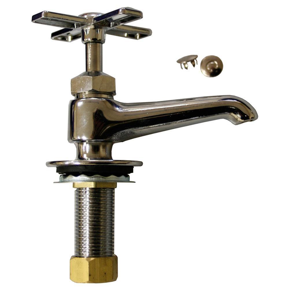 Jones Stephens Chrome Plated Single Handle Cross Deck Mount Service Faucet 