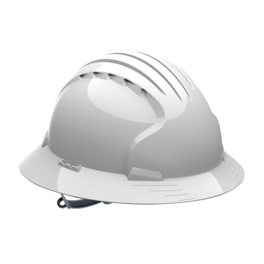 Evolution&reg; Deluxe 6141 White Full Brim Hard Hat 