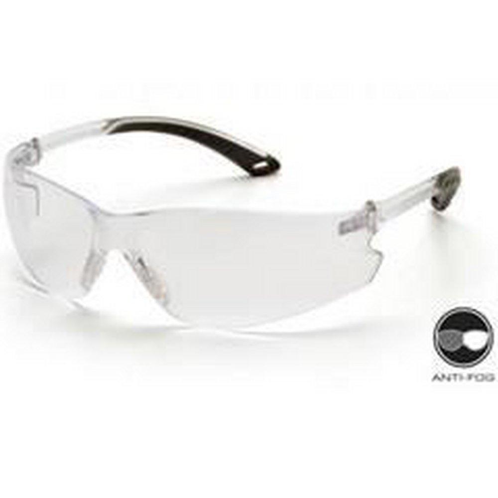 Pyramex Safety Products Polycarbonate and Rubber Safety Glass with Lens and Clear Frame 
