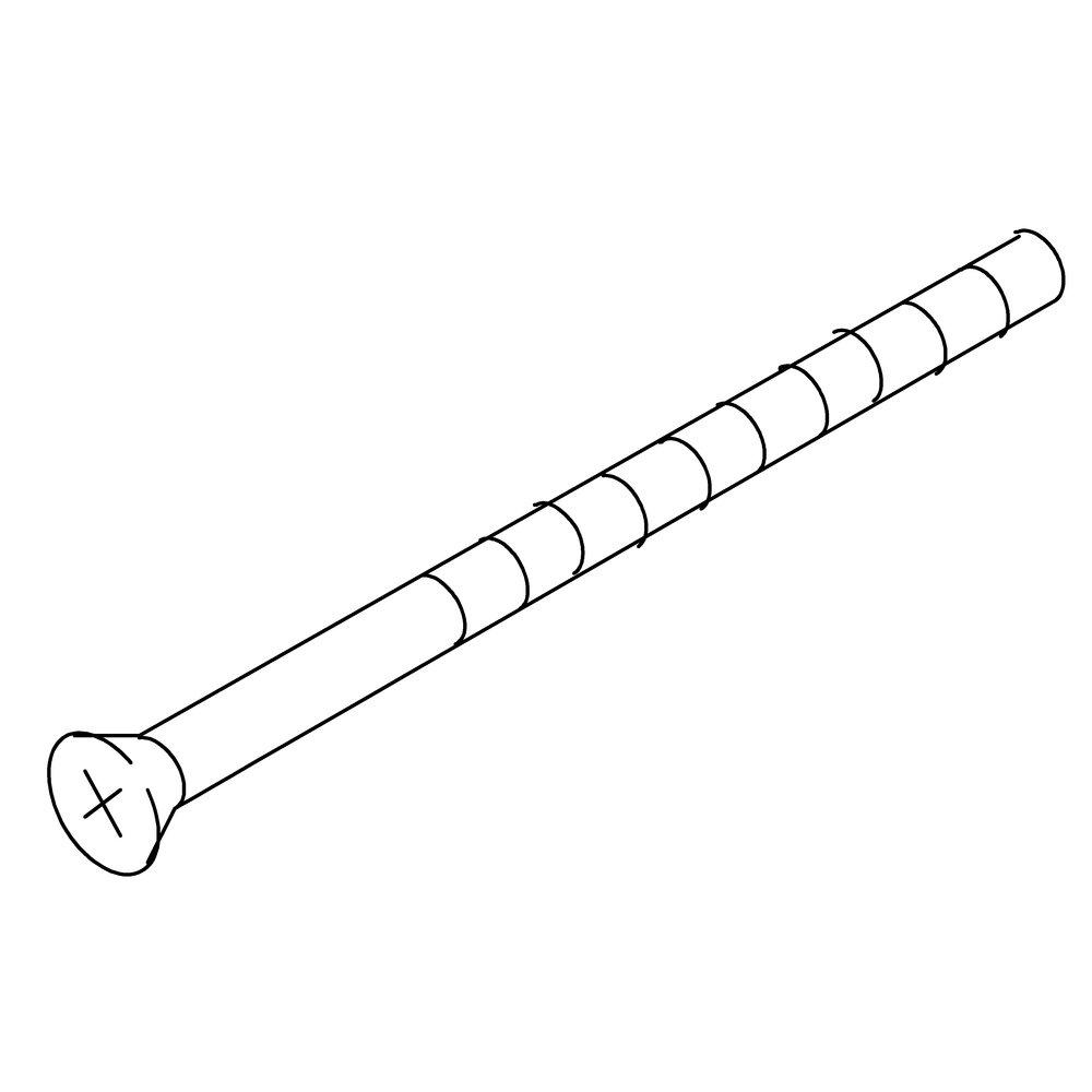 KOHLER Buffed Stainless 3-1/4 in. Screw 