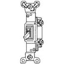 Eagle Electric Ivory 1-Pole Toggle Switch 