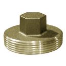2 in. Raised Head Heavy Pattern Brass Plug - 2-3/8 in.OD image number 0