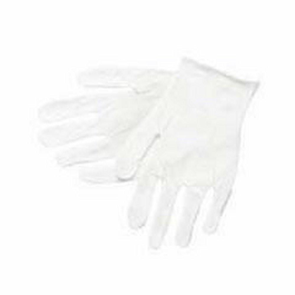Memphis Glove White Cotton Plastic Glove in White 