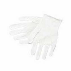Size L Cotton Plastic Glove in White