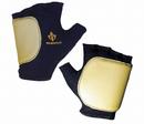 Impacto Protective Products Blue Elastomer, Nylon, Cotton, Leather and Lycra Fingerless Anti-Vibration Gloves in Yellow and Black 