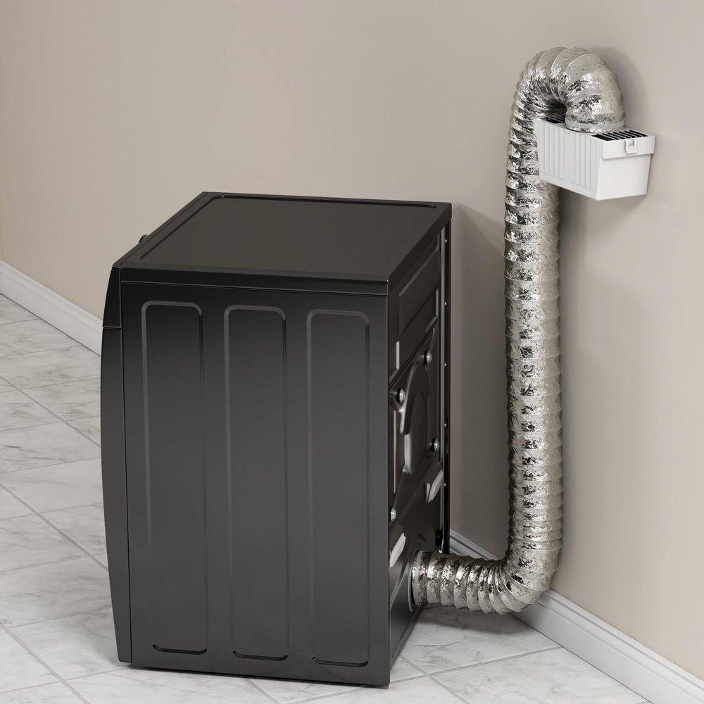 Deflecto White 4 in. x 8 ft. Dryer Venting Kit 