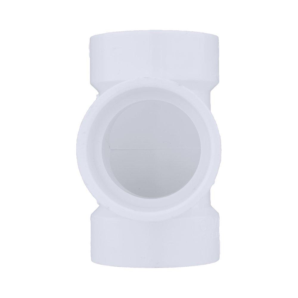 White PVC DWV Vent Tee 