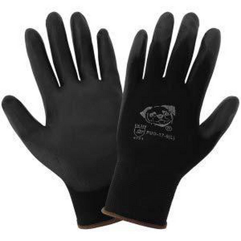 Global Glove & Safety Manufacturing Black Plastic Static Pug Glove in Black 