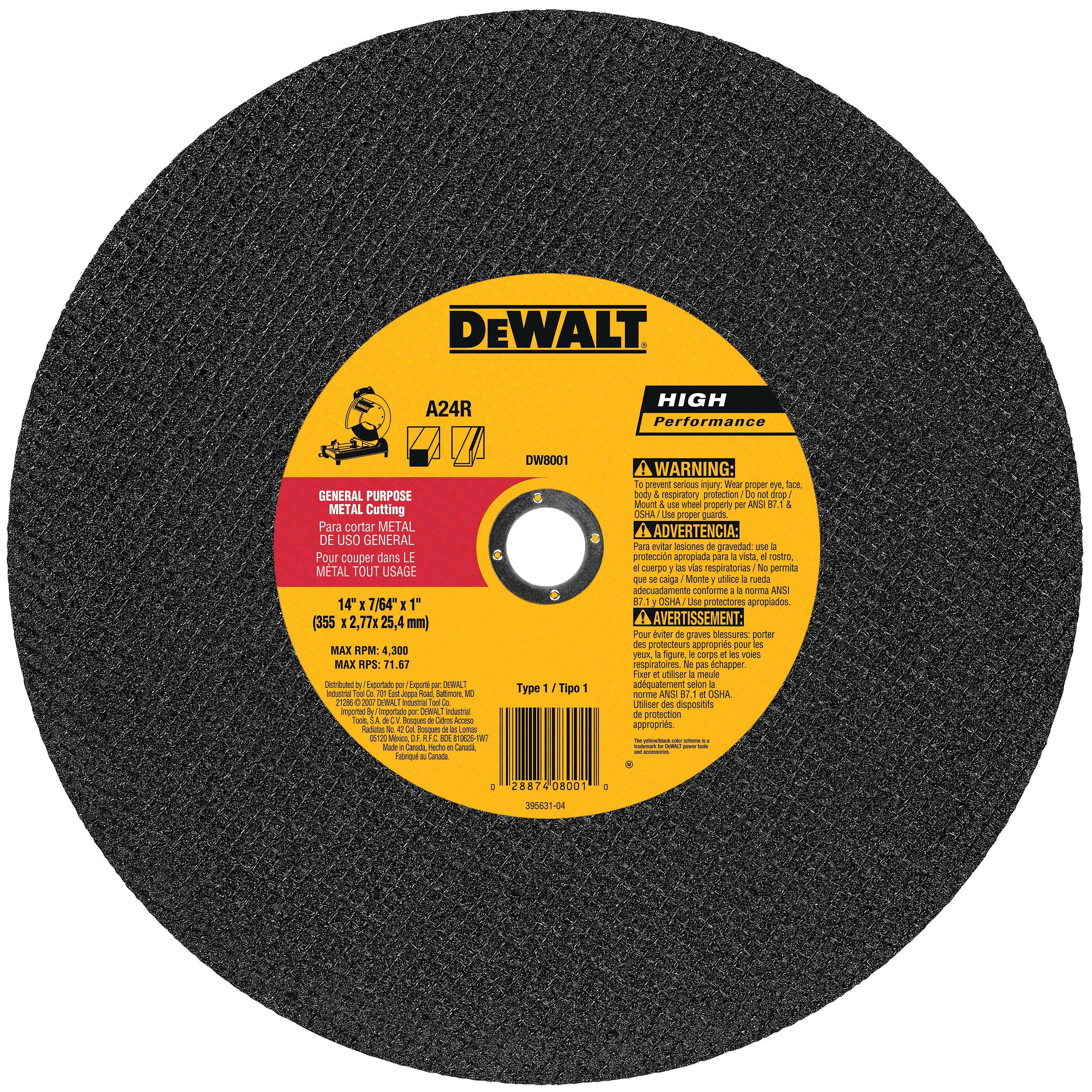 DEWALT Metal Chop Saw Wheel 