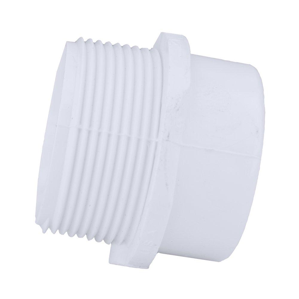 White PVC DWV Street Male Adapter 