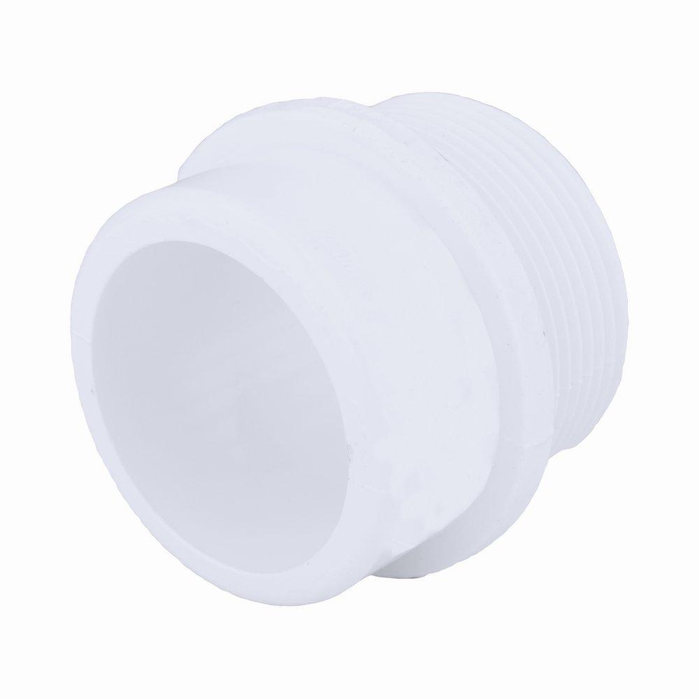 White PVC DWV Street Male Adapter 