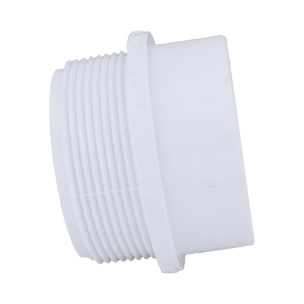 White PVC DWV Street Male Adapter 