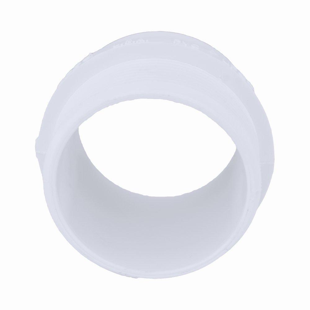 White PVC DWV Street Male Adapter 