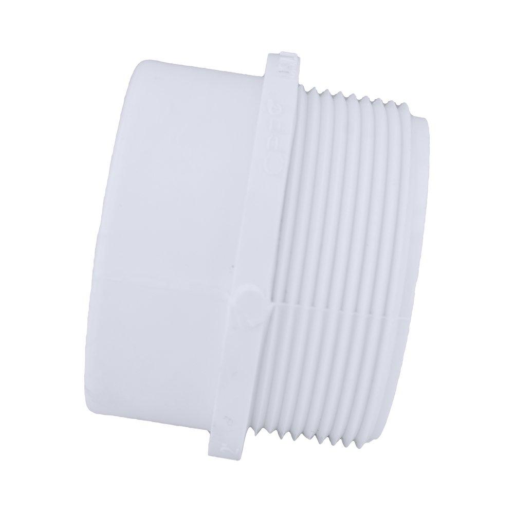 White PVC DWV Street Male Adapter 