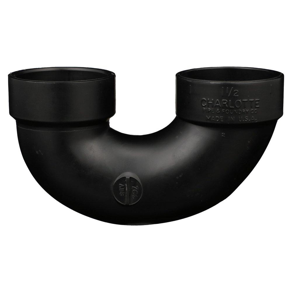 Black ABS DWV Return Bend 