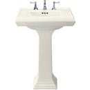 28 x 22 in. Rectangular Pedestal Sink and Base in Biscuit