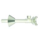 Brasstech Satin Nickel - PVD 1/2 x 3/8 in. Sweat x OD Compression Cross Angle Supply Stop Valve 