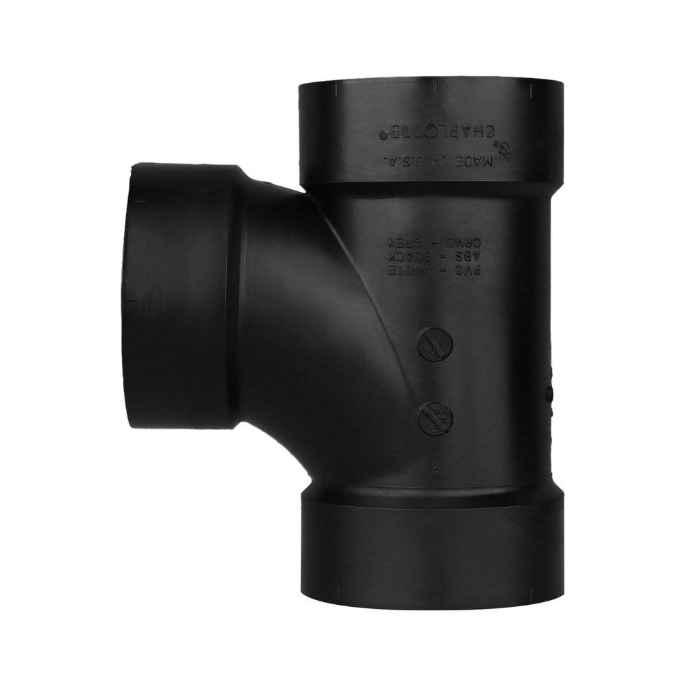 Black ABS DWV Sanitary Tee 