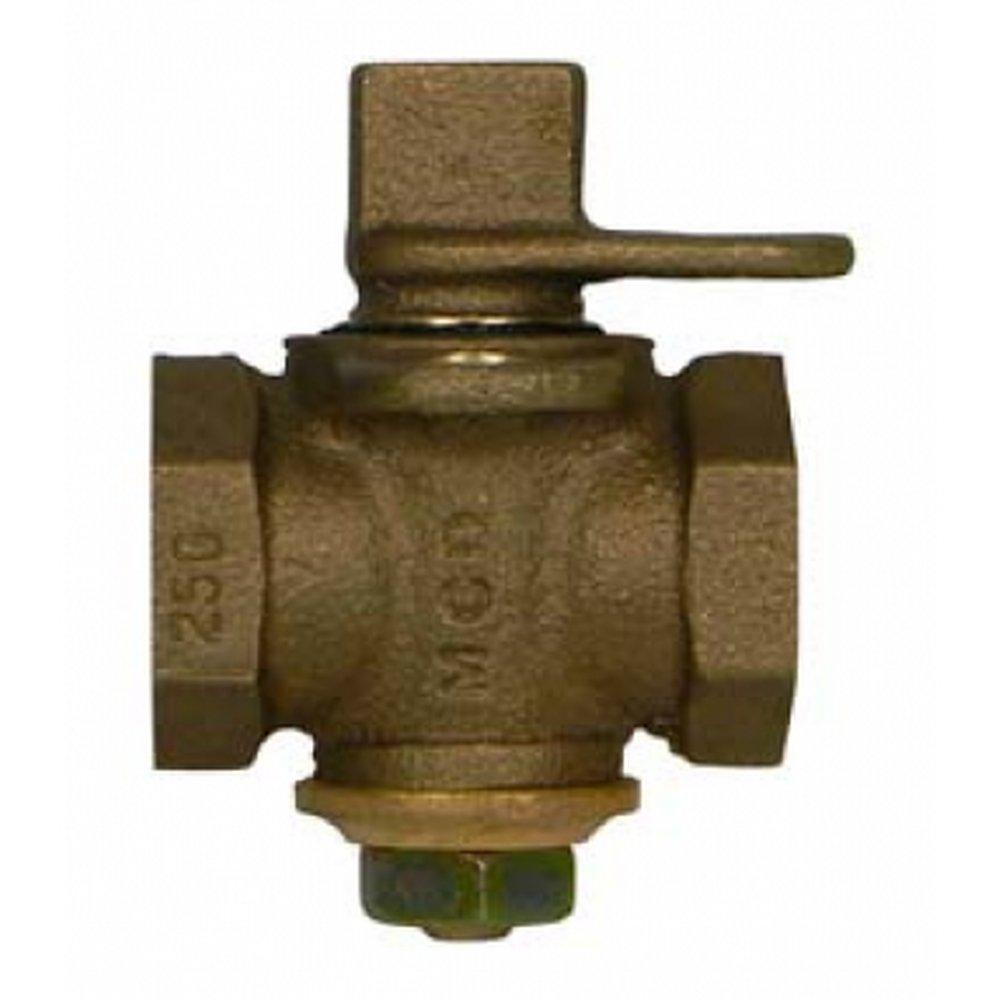 A.Y. McDonald Brass FNPT Lockwing Handle Plug Valve 