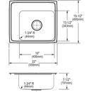 Elkay Lustrous Satin 17 x 22 in. Stainless Steel Single Bowl Drop-in Kitchen Sink in Lustrous Satin 