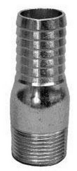 1 x 3-1/4 in. Barbed x MIPS Global Zinc plated Steel Adapter