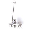 T&S Brass Chrome Plated Two Lever Handle Wall Mount Service Faucet 