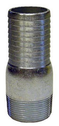 1-1/2 x 4 in. Barbed x MIPS Global Galvanized and Zinc Plated Carbon Steel Adapter