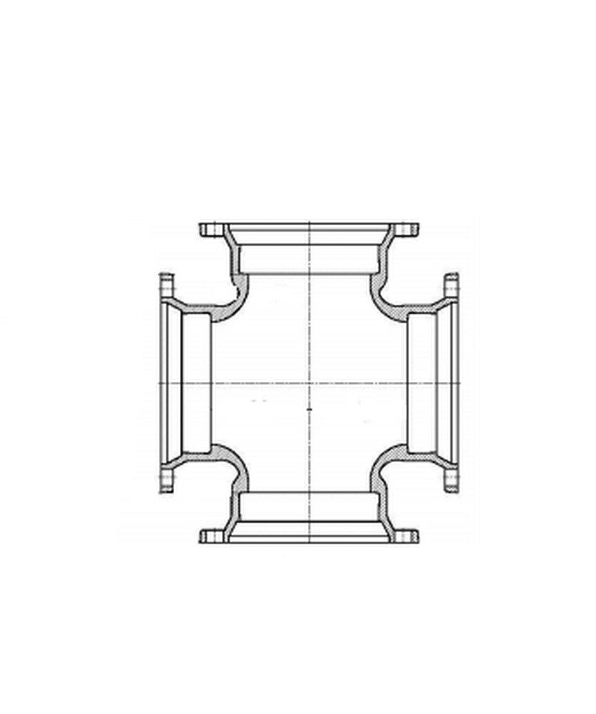 Mechanical Joint Ductile Iron C153 Short Body Cross (Less Accessories) 