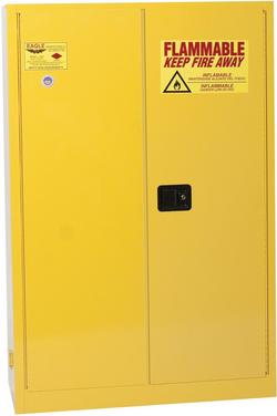 45 gal Safety Cabinet with 2-Door and Self-Closing in Yellow