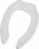 Elongated Open Front Toilet Seat in White