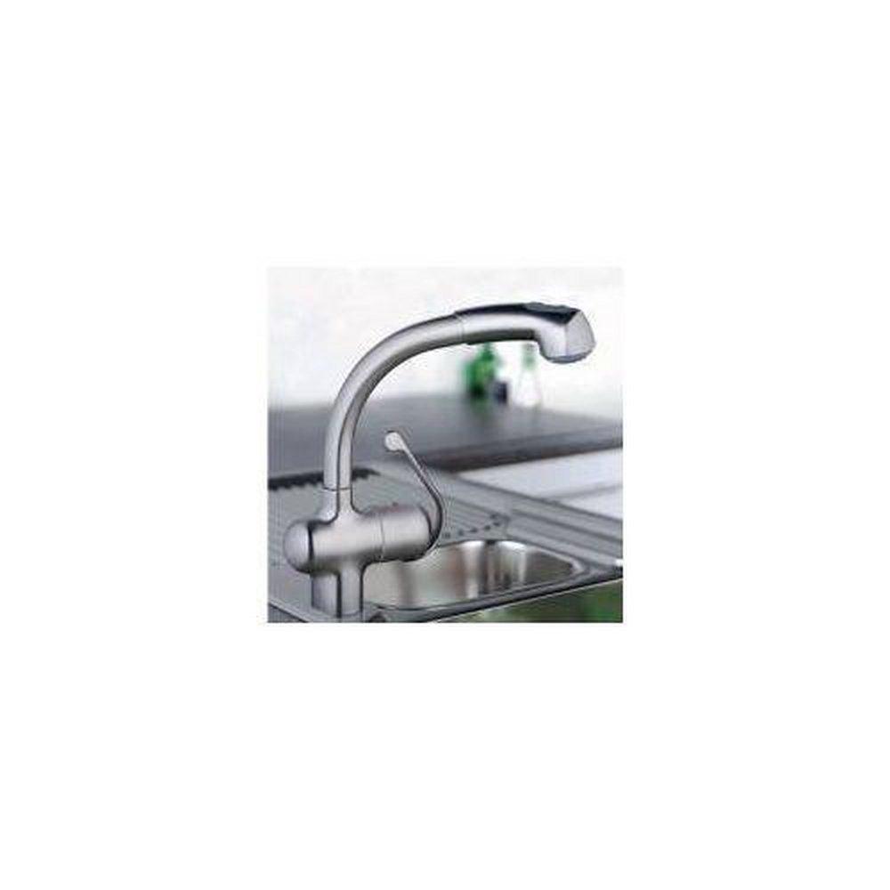GROHE Stainless Steel Single Handle Pull Out Kitchen Faucet 