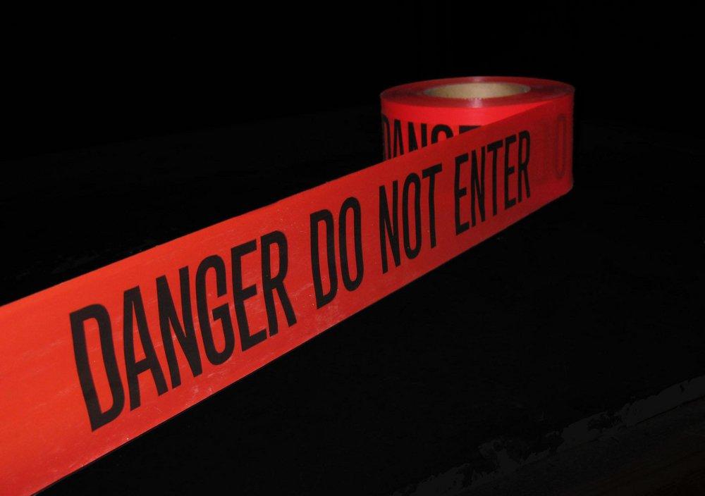 Harris Industries Black Barrier Tape Danger Do Not Enter Reducer 