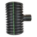 ADS&reg; Plain End x Corrugated x Plain End Fabricated Reducing HDPE Tee 