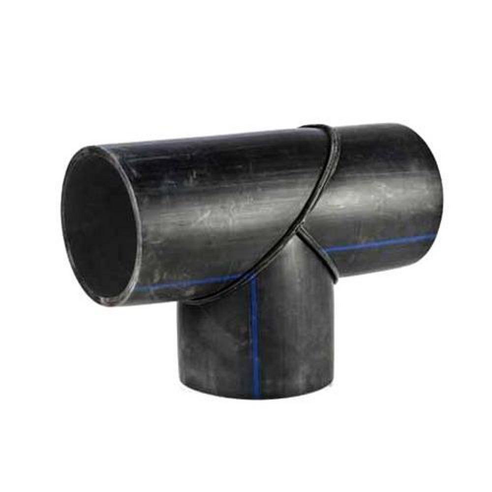 ADS&reg; Plain End x Corrugated x Plain End Fabricated Reducing HDPE Tee 