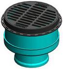 15 x 8 in. PVC Inline Drain with Grate