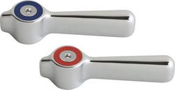Metal Lever Faucet Handles in Polished Chrome