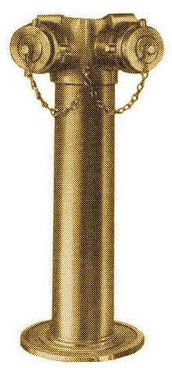 4 x 2-1/2 x 2-1/2 in. Cast Brass Siamese Connector