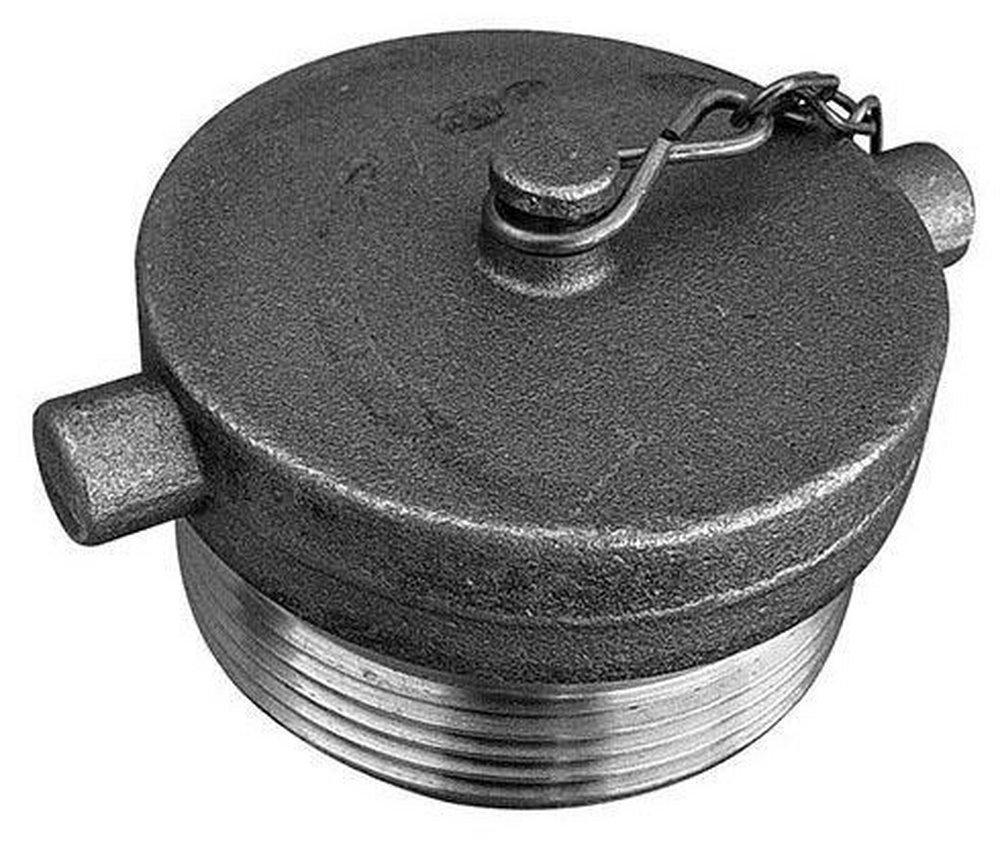 Potter Roemer Rough Brass 2-1/2 in. Plug & Chain for Siamese Rough Brass 