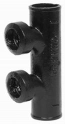 2 x 1-1/2 in. Spigot x FNPT Cast Iron Sanitary Tapped Tee