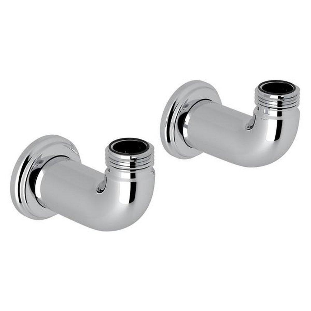 Perrin & Rowe&reg; Polished Chrome 2-3/4 in. Brass Wall Union 