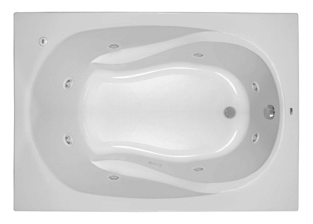 PROFLO&reg; White 60 x 42 in. Whirlpool Drop-In Bathtub 