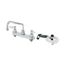 Workboard Faucet, Deck Mount, 8" Centers, 8" Swing Nozzle, Diverter, Hose & Side Spray