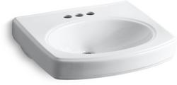 22 in. Wall Mount Oval Vitreous China Bathroom Sink in White