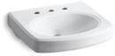 22 x 18 in. Rectangular Wall Mount Bathroom Sink in White