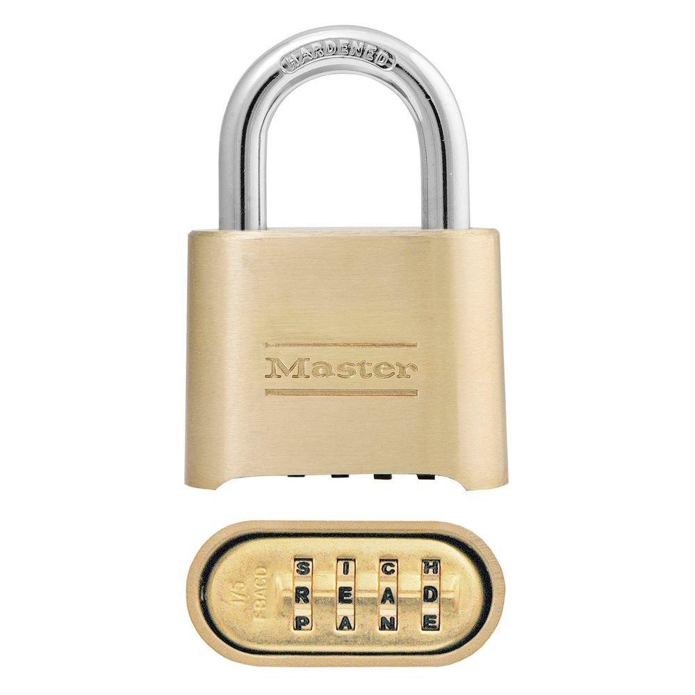 Master Lock Brass 1 x 2 x 1 in. Brass Keyless Padlock in Brass 