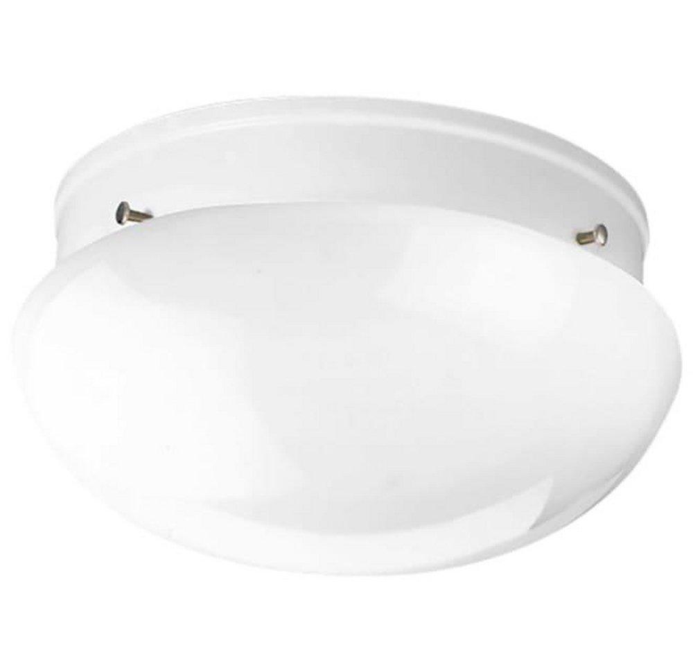 Progress Lighting White 60W 2-Light Medium Base Fitter Close-to-Ceiling Light 