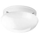 Progress Lighting White 60W 2-Light Medium Base Fitter Close-to-Ceiling Light 