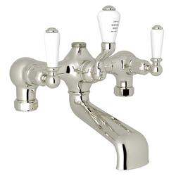 Three Handle Roman Tub Faucet in Polished Nickel