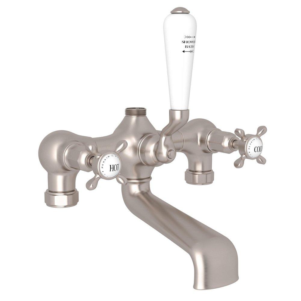 ROHL&reg; Satin Nickel Three Handle Roman Tub Faucet 